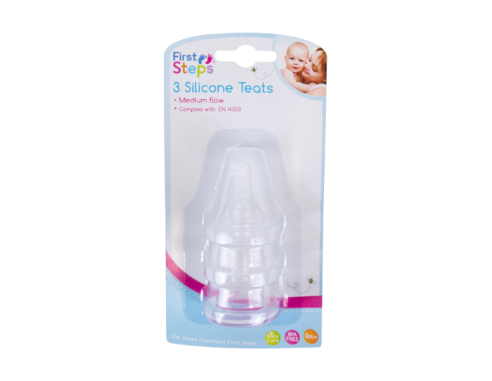First Steps Silicone Teats 3 pack