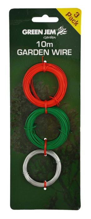 Green Jem Garden Wire 10m 3 pack