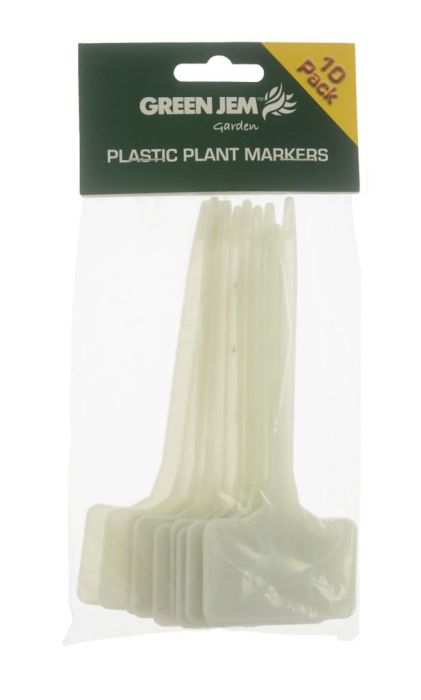 Green Jem Plastic Plant Markers 10 pack