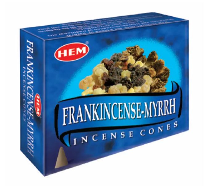 Hem Incense Cones Frankincense-Myrhh 12 pack