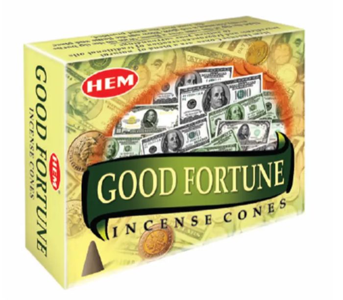 Hem Incense Cones Good Fortune 12 pack