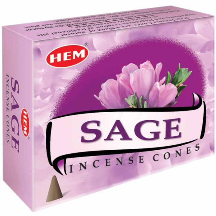 Hem Incense Cones Sage 12 pack