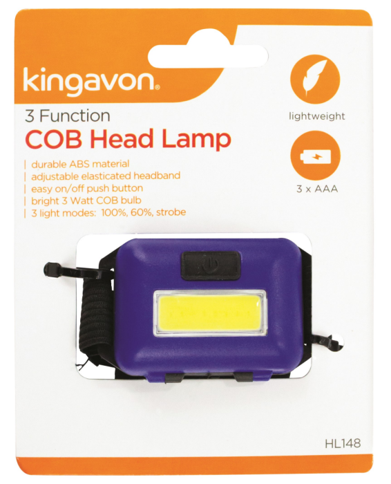 Kingavon 3 Function Cob Head Lamp