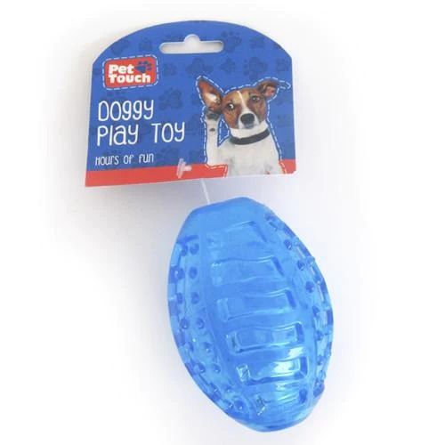 Pet Touch Dog Toy Squeaky Rugby Ball