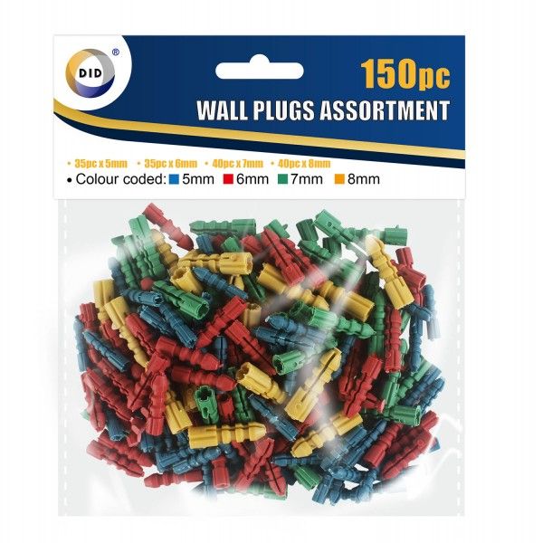 DID Wall Plugs Assortment 150 pc