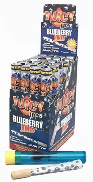 Juicy Jay's Jones Blueberry Flavour Pre-Rolled Cones - Pack of 24