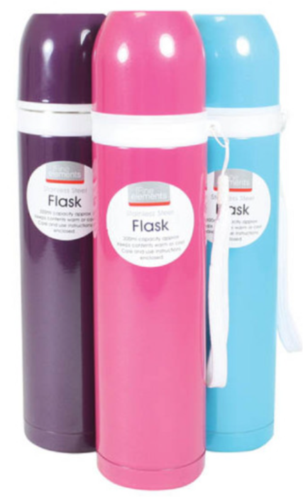 Fine Elements Coloured Stainless Steel Flask 300ml