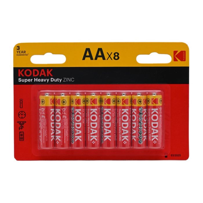 Kodak AA Zinc Batteries 1.5V 8 pack