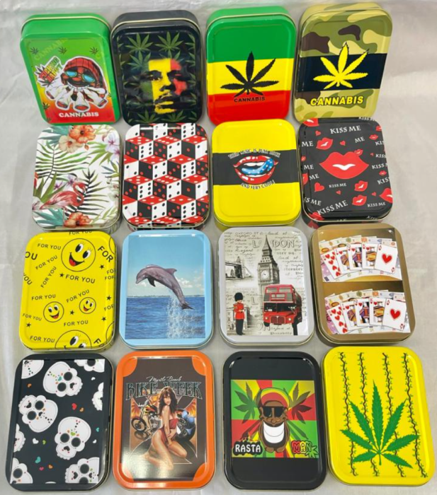 2oz Tobacco Tin Large - Assorted Designs