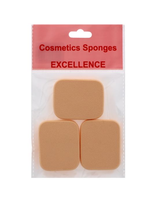 Excellence Rectangle Cosmetic Sponges 3 pack