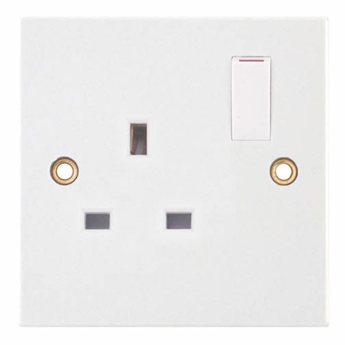 Selectric 13A Single Pole Switched Socket 1 Gang