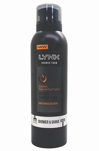 Lynx Dark Temptation Shower Foam Dark Chocolate Scent 200ml