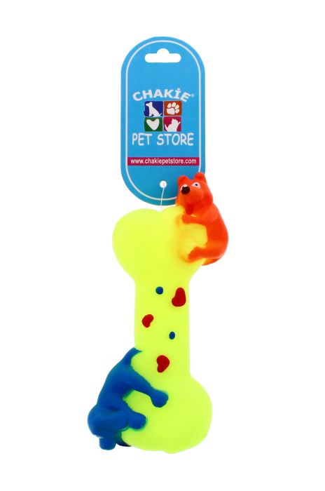 Dog Squeaky Yellow Bone Shape Toy