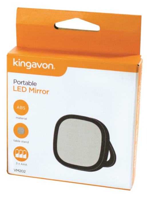 Kingavon Portable Led Mirror Black