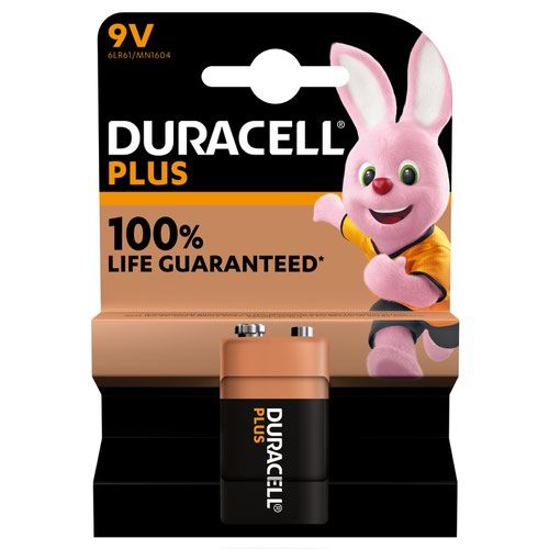 Duracell Plus 9V Alkaline Batteries 10 pack