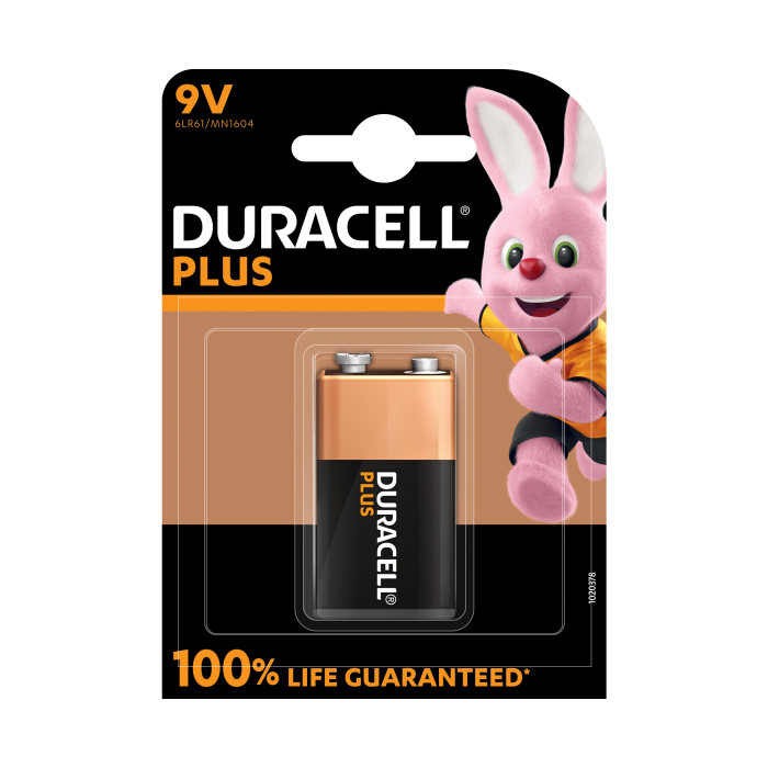 Duracell Plus 9V Battery 1 pack