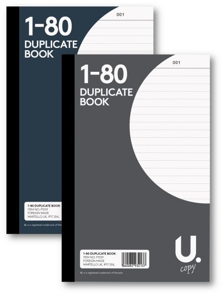 U. Duplicate Book 1-80