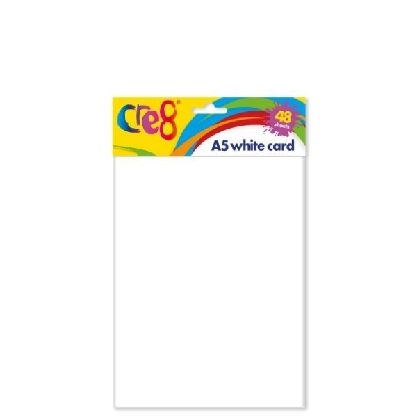Cre8 A5 White Card 48 pack