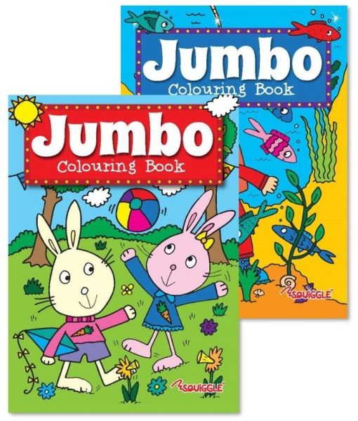Squiggle Jumbo Colouring Book 1 & 2