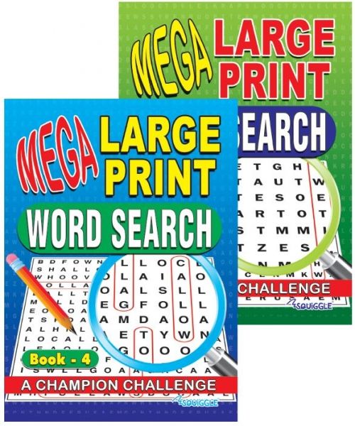 Squiggle Mega Large Print Word Search 3&4
