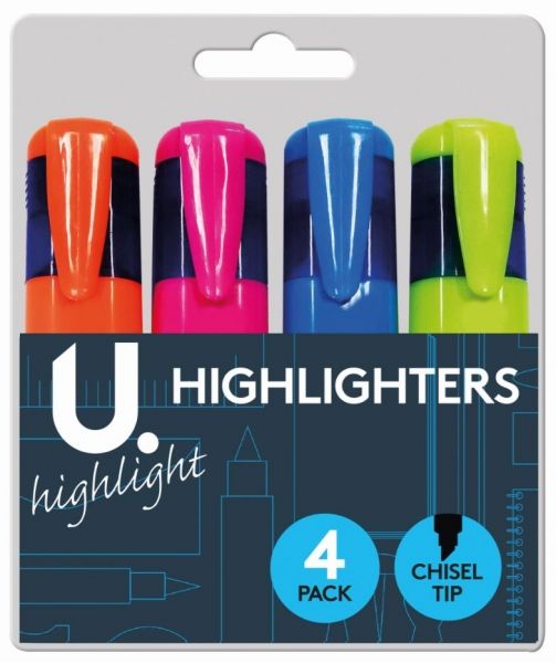 U. Highlighters 4 pack