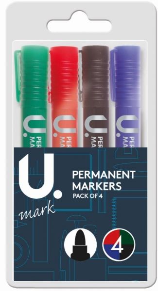 U. Permanent Markers 4 pack