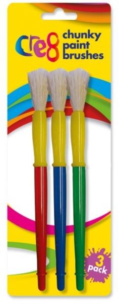 Cre8 Chunky Paint Brushes 3 pack