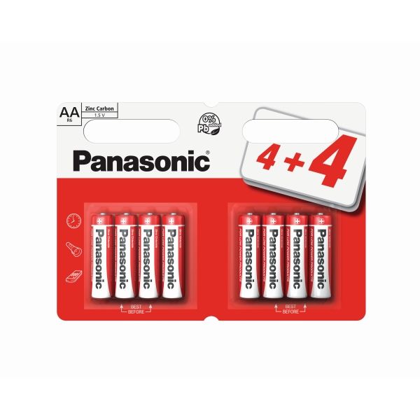 Panasonic AA Zinc Batteries 1.5V 8 pack