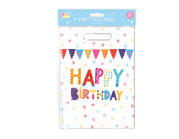 Pop Party Gift & Sweet Bags 20 pack