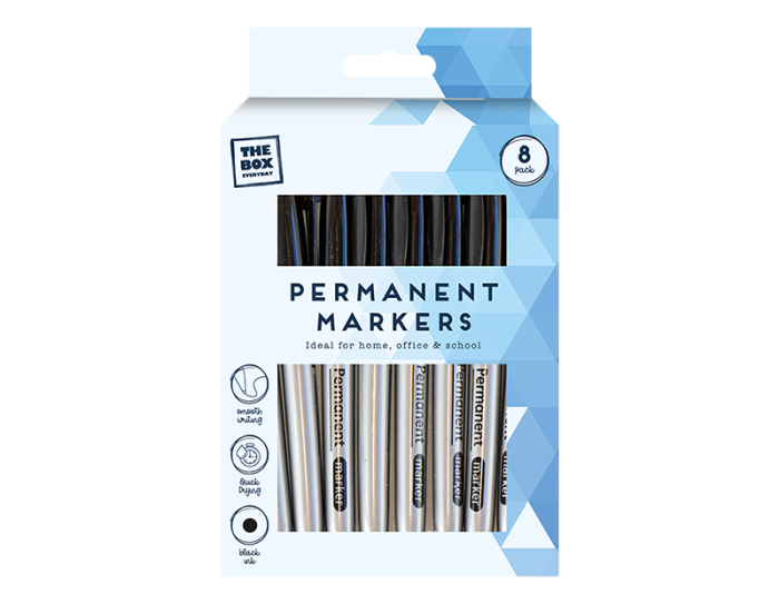The Box Permanent Markers 8 pack