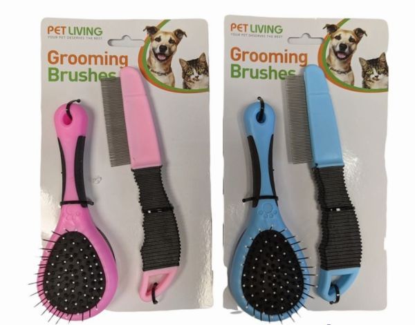 Pet Living Grooming Brushes 2 pack