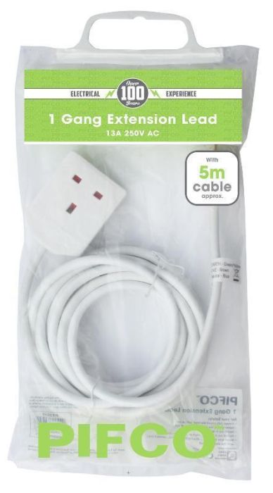 Pifco 1 Gang 5m Extension Lead