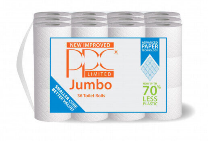 Pallet Deal - 36/72 Cases of PPC Jumbo Toilet Tissue Paper Roll 2 ply - 36 pack