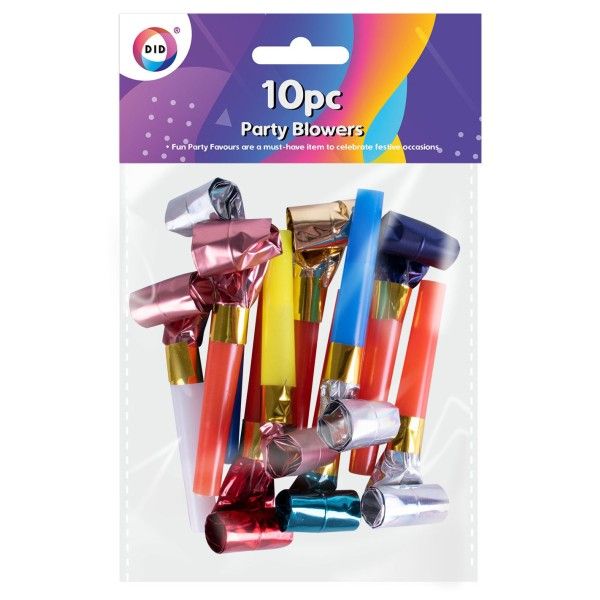 DID Party Blowers 10 pack
