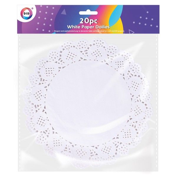 DID White Paper Doilies 20 pc
