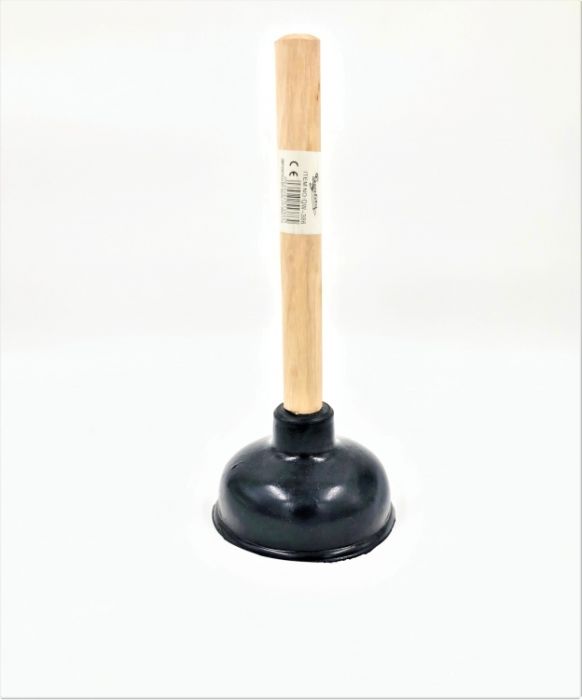 Quality Way Toilet Plunger Wooden Handle