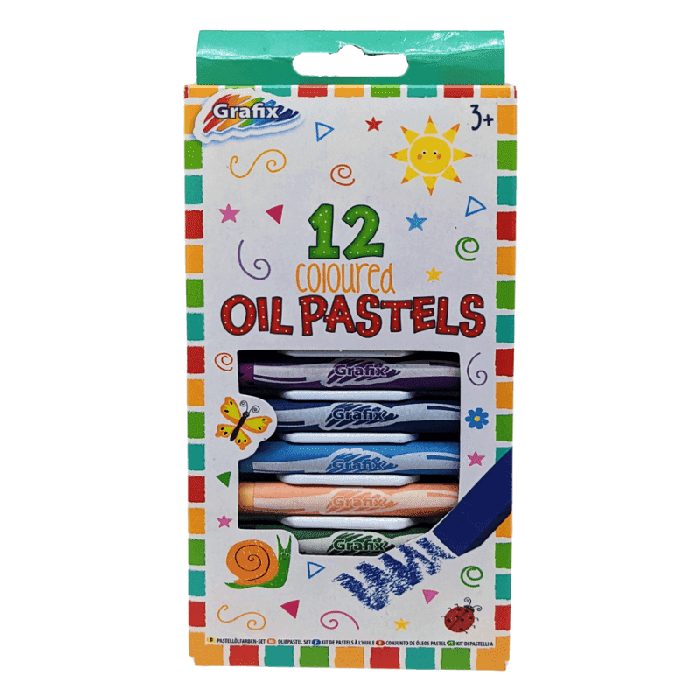 Grafix Oil Pastels Coloured 12 pack