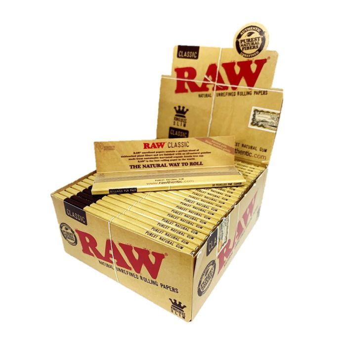 Raw Classic King Size Slim Rolling Paper 50S