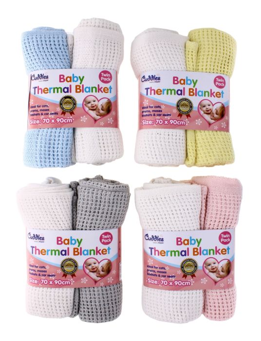 Cuddles Baby Thermal Blanket 2 pack