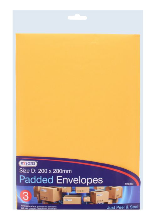 Rysons Padded Envelopes Size D 3 pack