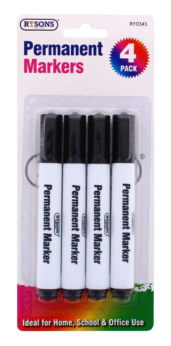 Rysons Permanent Markers 4 pack