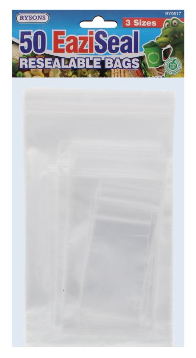 Rysons Multi-Use Resealable Bags 3 Size 50 pc