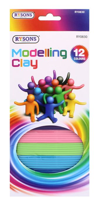 Rysons Modelling Clay 12 Assorted Colours