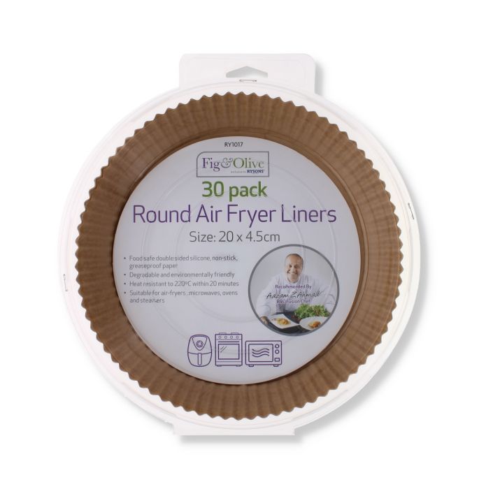 Fig & Olive Round Air Fryer Liners 20x4.5cm 30 pack