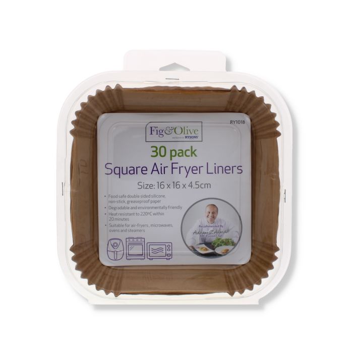 Fig & Olive Square Air Fryer Liners 16x16x4.5cm 30 pack
