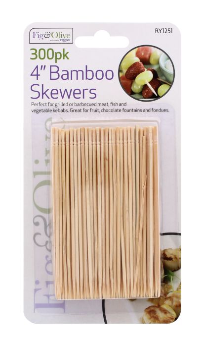 Fig & Olive Bamboo Skewers 4in 300 pack