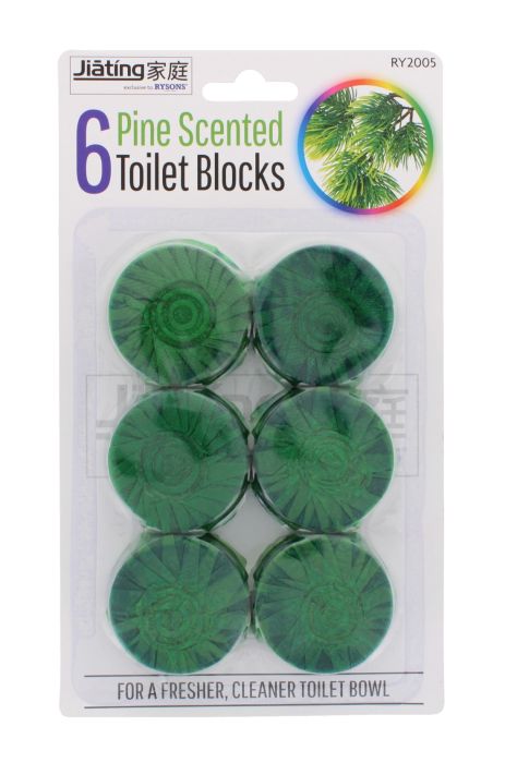 Jiating Pine Scented Toilet Blocks 6 pack
