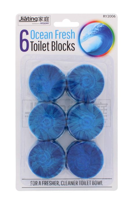 Jiating Ocean Fresh Toilet Blocks 6 pack