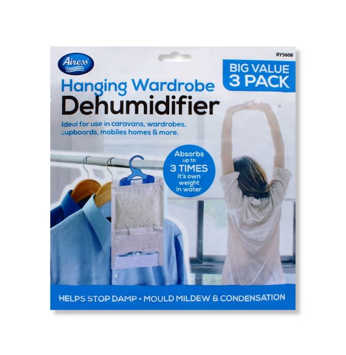Airess Unscented Hanging Wardrobe Dehumidifier 3 pack