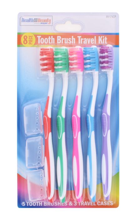 Health & Beauty Toothbrush Travel Kit 5 pc